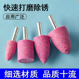 Meule cylindrique rose revêtue pour métaux ferreux, tête de polissage pour perceuse électrique - Product Image 2