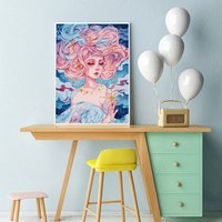 Peinture à l'huile pour enfants, par numéros, Art mural, Diy, salon, décoration de la maison, vente en gros,