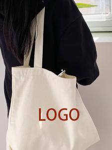 Sac fourre-tout en coton 100% recyclable, durable, personnalisable, avec poche, taille personnalisable et utilisation promotionnelle, vente chaude - Product Image 5