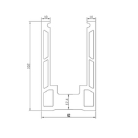 Profilé en U en aluminium de bonne qualité pour garde-corps en verre, profilé en U en aluminium personnalisé