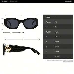 Gafas de Sol de Diseño Clásico 2025 con Logotipo Personalizado, Gafas de Sol Punk Y2K para Hombre, Gafas de Sol de Ojo de Gato con Marco Grande y Protección UV400 para Mujer - Product Image 6