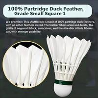 Volants de badminton hybrides haute vitesse en plumes de canard pour entraînement professionnel et compétition – Durables et à vol stable