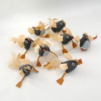 Jouet interactif pour chat, en peluche, oiseau, hérisson, capybara, avec son, capteur tactile, pour jeu autonome en intérieur