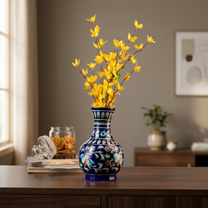 Handcrafted Ceramic Tabletop <b>Vase</b> with Painted Floral Design in Elegant Finish 8–16 Inches Exquisite Durable Home Decor Accent - Product Image 2