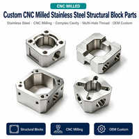 Pièces usinées CNC sur mesure en acier inoxydable, avec trous filetés, pour assemblage de cadre d'équipement industriel multi-ports, usinage OEM