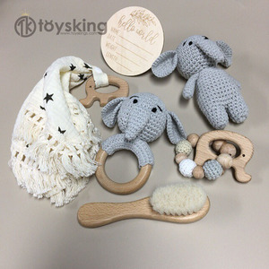 Mignon doux Crochet animaux jouets 100% fait à la main Crochet coton éléphant poupée <span class=keywords><strong>laine</strong></span> Animal en peluche jouet pour enfants au crochet poupées - Product Image 6