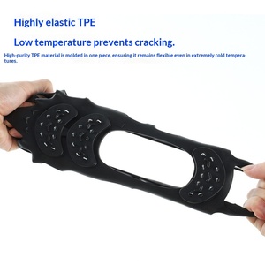 New TPE 30-tooth Steel <b>Crampons</b> Outdoor Anti-slip <b>Shoe</b> Covers Strong Grip Ice Grips Easy Put Take for Rock Climbing Snow Mud - Product Image 3