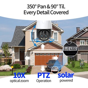 Eseecloud 5MP 10X Zoom Optical 4G Sim Card Solar Network <b>Security</b> <b>Cameras</b> Outdoor IP PTZ <b>Wireless</b> Surveillance Wifi <b>Cameras</b> CCTV - Product Image 3