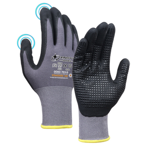 XINGYU 15G Nylon Spandex Construction Foam Nitrile Coated <strong>Gloves</strong> Construction Foam Nitrile Coated <strong>Gloves</strong> Dotted Safety <strong>Gloves</strong> - Product Image 1