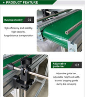 Guide latéral ajustable sur mesure en PVC pour convoyeur à bande de ligne de production d'emballage de cartons