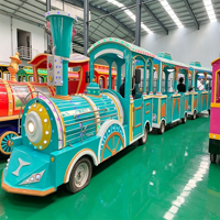 Train à vapeur pour zone touristique, attraction familiale, mini-train électrique sans rails de style carnaval