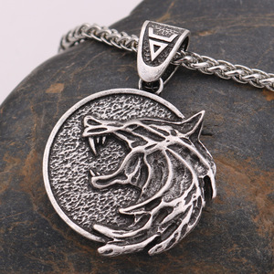 Collar de la serie Witcher, exquisito juego de rol de acción, colgante de cabeza de Lobo, collar, regalos de joyería para entusiastas de los Juegos - Product Image 6