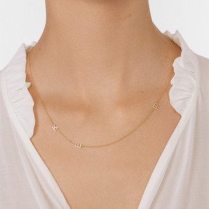 Collana personalizzata oro iniziale 925 in argento Sterling minuscolo alfabeto A-Z ciondoli collana con lettera <span class=keywords><strong>della</strong></span> <span class=keywords><strong>festa</strong></span> <span class=keywords><strong>della</strong></span> <span class=keywords><strong>mamma</strong></span> ciondoli - Product Image 5