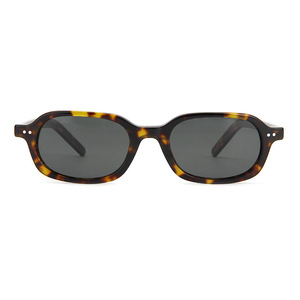 Lunettes de soleil ovales rétro, monture intégrale marron, verres anti-lumière bleue, unisexe, légères, usage quotidien, adulte - Product Image 5