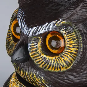 Garden Animal Control Reallike Decor Plastic Bird Scare Gardeneer Owl By Natural Enemy Scarecrow Rotating Head Owl