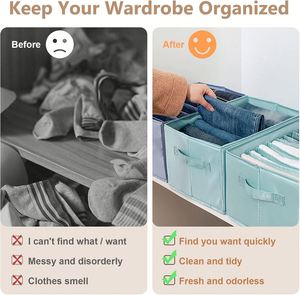 Drawer Storage <b>Box</b> Closet Organizer Clothing <b>Foldable</b> Eco-Friendly Modern Wardrobe Separation Boxes Divider Cabinet Underwear - Product Image 3