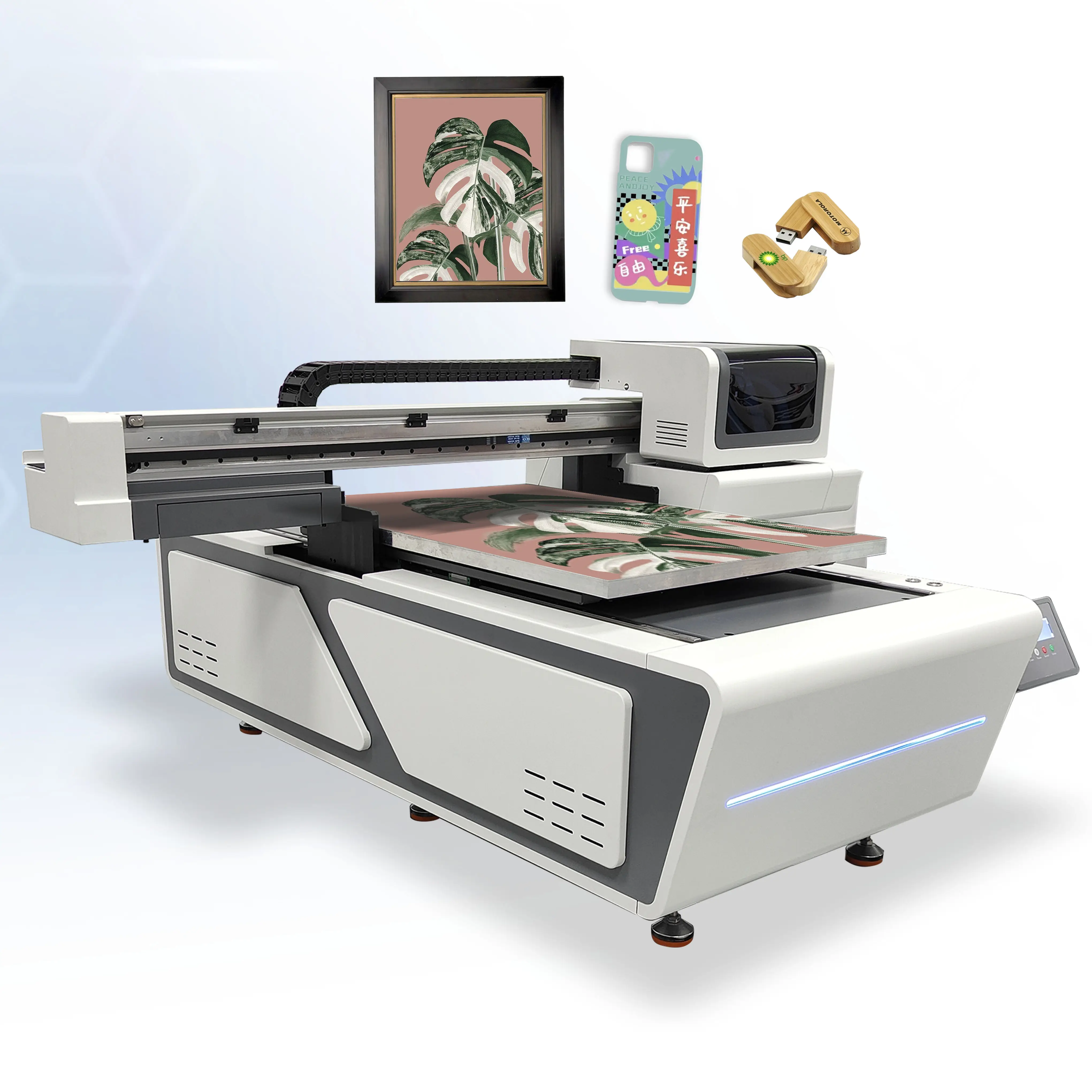A1 60cm UV 평면 패널 사진 프린터 패턴 플로터 Imprimante 3D 유리 인쇄 기계 UV 잉크젯 프린터