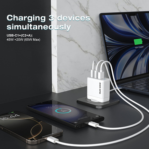 <span class=keywords><strong>Chargeur</strong></span> 65W GaN PD trois ports Corée mise à la terre <span class=keywords><strong>chargeur</strong></span> <span class=keywords><strong>rapide</strong></span> PPS adaptateur secteur pour MacBook <span class=keywords><strong>Air</strong></span> iPhone 16 15 14 <span class=keywords><strong>iPad</strong></span> Galaxy - Product Image 3
