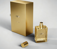 Boîte cadeau luxe en carton avec logo personnalisé, pour flacon de parfum en verre 10ml/50ml, avec tiroir coulissant en papier.