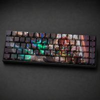 Lot de 68 touches PBT personnalisées imprimées latéralement par sublimation, profil Cherry, pour clavier de jeu mécanique - Vente en gros