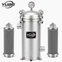 Carcasa de Filtro de Seguridad Industrial con Cartuchos Sinterizados de Acero Inoxidable para Purificación de Líquidos a Alta Temperatura