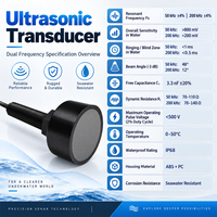 Transducteur de sondeur de poissons à ultrasons, capteur ultrasonique étanche pour la mesure de la profondeur de l'eau