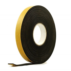 Vente en gros de bandes d'éponge auto-adhésives en caoutchouc <span class=keywords><strong>néoprène</strong></span> noir Ruban adhésif d'isolation en mousse de caoutchouc imperméable anti-bruit - Product Image 1
