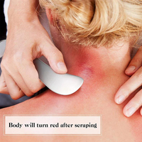 Masseur corporel et facial Gua Sha personnalisé en acier inoxydable, anti-rides en alliage métallique pour application manuelle sur le visage et le corps – Produits de massage