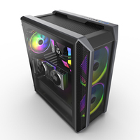 EATX ATX Full Tower Aluminum Alloy Gaming Computer Case Side Panel Window 3 Cable Management Support Water Cooling System