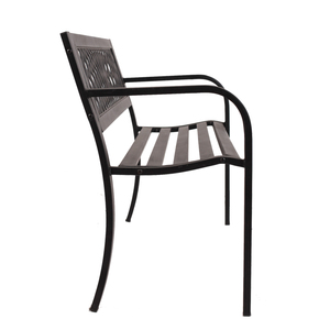 Banc double d'extérieur traditionnel en acier pour jardin, plage, parc, patio - Utilisation scolaire et hospitalière - Product Image 3