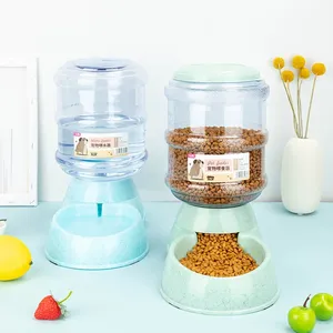 Modern Adjustable <b>Automatic</b> Dog & Cat Feeding <b>Water</b> Bowl with Plastic <b>Dispenser</b>-Pet Supplies - Product Image 2