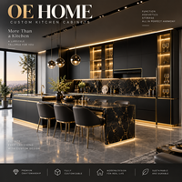 Meubles de cuisine modernes de luxe sur mesure en chêne massif, îlot, portes en MDF, écologiques, multifonctionnels, solution complète pour toute la maison