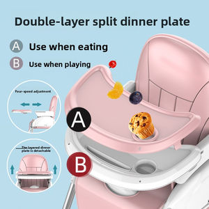 Silla de Comer Plegable y Ajustable para Bebés, de Plástico, para Verano, Soporta 250 lb, Diseño Antivuelco de Baja Altura, Multifuncional, Venta al Por Mayor - Product Image 3