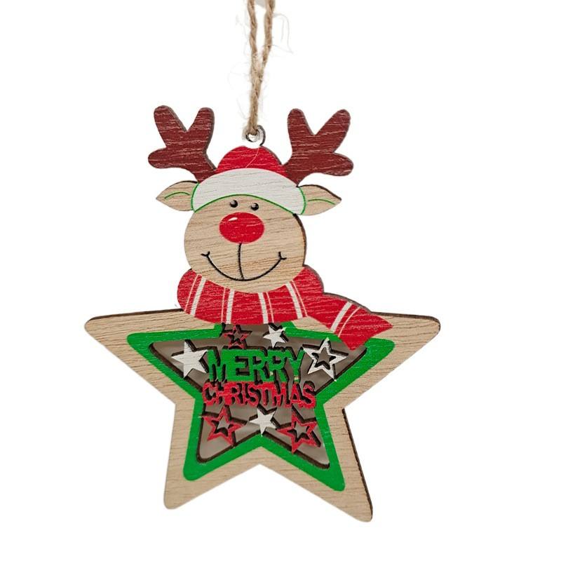 One five-pointed star deer pendant