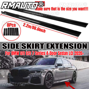 High Quality 2.2m Side Skirts Extension Rocker <b>Splitters</b> Diffuser Winglet Wings for BMW 7 Series G11 G12 4-Door Sedan LCI 2020+ - Product Image 1