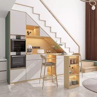 Meuble de rangement sous escalier moderne et personnalisé, buffet, mobilier de maison
