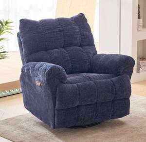 Sillón Reclinable Eléctrico Giratorio de Diseño Nórdico Moderno para Sala de Estar, Apartamento, Hotel y Villa - Product Image 1