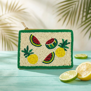 Bolsa con patrón de frutas bordadas, forma cuadrada, accesorio de viaje de uso diario a la moda, colores variados - Product Image 2