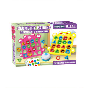 Enfants Montessori éducation jouet Parent enfant Interaction dessin animé ours multicolore géométrie en forme appariement blocs jeu d'association - Product Image 6