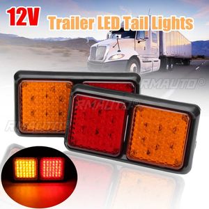 ไฟท้ายรถยนต์ รถบรรทุก 2 ชิ้น 12V 72 LED ไฟเบรก ไฟเลี้ยว สำหรับรถพ่วง รถบัส รถบรรทุก รถคาราวาน - Product Image 1