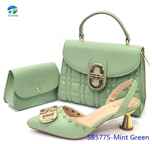 Chaussures élégantes <span class=keywords><strong>de</strong></span> qualité supérieure <span class=keywords><strong>de</strong></span> 2,4 pouces avec sac assorti et pochette - Product Image 2