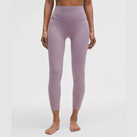 Pantalones de Yoga Capri de Cintura Alta para Mujer, Leggings de Entrenamiento Elásticos y Suaves como la Mantequilla de 25 Pulgadas para Gimnasio y Playa