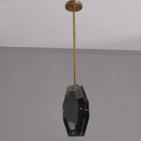 Suspension moderne en cristal fumé Lustre en laiton antique de qualité supérieure pour salle de bar de restaurant
