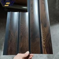 Panel de pared decorativo de PS con lamas en L color carbón para interiores, tipo madera, de Vell Factory