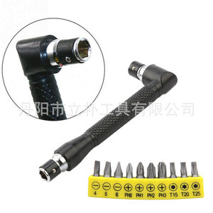 Li Pu L-Type 1/4 In Hex Screwdriver Bits 90 Degree Double-Ended Handle Black Oxide Industrial Grade Tools - Product Image 1