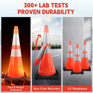 סיטונאי pvc כתום תנועה רעיוני כביש חרוט בטיחות חירום בטיחות תנועה בכביש - Product Image 3