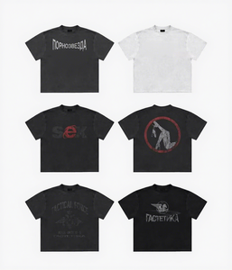 <span class=keywords><strong>T</strong></span>-<span class=keywords><strong>shirt</strong></span> Corta da Uomo <span class=keywords><strong>Vintage</strong></span> con Stampa Grafica Goffrata, Multi-Stile <span class=keywords><strong>Rock</strong></span> & Streetwear, 100% Cotone Organico Traspirante Anti-Pilling - Product Image 1