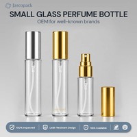 Botol Parfum Mini 5ml Kosong, Atomizer Wangi Berkualitas Tinggi, Botol Parfum Kaca 10ml dengan Tutup Perak