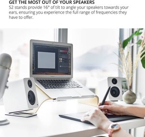 Nuevos productos de tendencia más vendidos Soporte de escritorio para computadora portátil Soporte de altavoces para tableta Altavoces y accesorios Mini soporte de <span class=keywords><strong>altavoz</strong></span> - Product Image 4