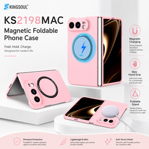 เคสโทรศัพท์แบบพับแม่เหล็ก รองรับการชาร์จไร้สาย ป้องกันแรงกระแทก บางเฉียบ สำหรับ Samsung Galaxy Z Flip Z Fold Series และ iPhone Fold - Product Image 2